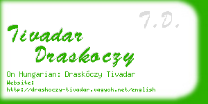 tivadar draskoczy business card