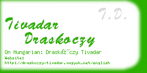 tivadar draskoczy business card